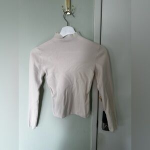 The Workshop Cream Long Sleeve Top
